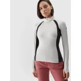Dámská zateplená lyžařská mikina s 1 2 zipem 4F BRUSHED UNDERWEAR-AW23UBRUF042-11S-OFF WHITE · záber 2