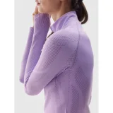 Dámská zateplená lyžařská mikina s 1 2 zipem 4F SEAMLESS UNDERWEAR-WAW24USEAF160-52S-LIGHT VIOLET · záber 3