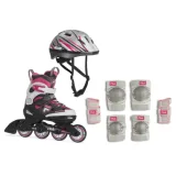 Dívčí kolečkové brusle FILA SKATES J-One Combo G 3Set K pink magenta · záber 1