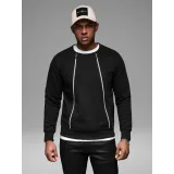 Pánská mikina OMBRE Sweatshirt OM-SSNZ-0187 V-1 black · záber 2
