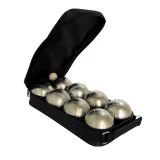 Pétanque sada MASTER 8 matně zlatých koulí obal nylon · záber 1