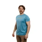 Pánské turistické tričko s krátkým rukávem EVERETT TecShirt M blue melange · záber 1