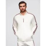Pánská mikina se zipem OMBRE Sweatshirt OM-SSZP-0224 V-2 white · záber 2