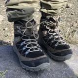 Dětská vysoká turistická obuv TREZETA Cyclone Wp Kid, Black Brown · záber 5
