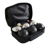 Pétanque sada MASTER 6 chromovaných a černých koulí obal nylon · záber 1