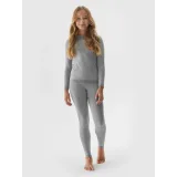Dívčí termoprádlo vrchní a spodní díl 4F JUNIOR SEAMLESS UNDERWEAR-JAW23USEAF110-27M-COLD LIGHT GREY MELANGE · záber 2