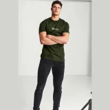 Tričko, Barva Khaki, s Potiskem Hedrix Retro · záber 3