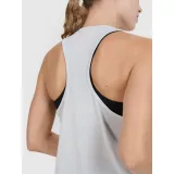 Dámské běžecké tričko bez rukávů 4F SLEEVELESS FNK-WSS25TFSLF427-27S-COLD LIGHT GREY · záber 4