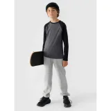 Chlapecké tričko s dlouhým rukávem 4F JUNIOR LONGSLEEVE-JWAW24TLONM293-22S-ANTHRACITE · záber 5