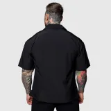 Oversized košile Iron Aesthetics Cuban, šedá · záber 2