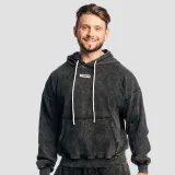 GymBeam Aura Hoodie Washed Black - Velikost: XL | Barva: čierna | Hmotnost: 0,87 kg | Balení: 20 · záber 1