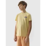 Chlapecké tričko s krátkým rukávem 4F JUNIOR TSHIRT-4FJWSS24TTSHM1136-73S-LIGHT LEMON · záber 2