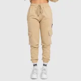 Dámské tepláky Iron Aesthetics Cargo, béžové · záber 3