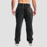 GymBeam Tepláky Aura Washed Black - Velikost: S | Barva: čierna | Hmotnost: 0,68 kg | Balení: 24 · záber 3