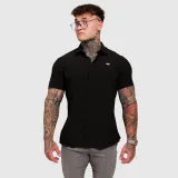Strečová košile Iron Aesthetics Short Slim Stretch, zelená · záber 4