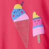 Dívčí plavkové tričko COLOR KIDS T-shirt W. Print, diva pink · záber 3