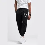Tepláky Jogger , Barva Modrá, s Potiskem Graffiti Smiley · záber 2