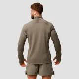 GymBeam Pulse 1/2 Zip Running Sweatshirt Vetiver - Velikost: M | Barva: zelená | Hmotnost: 0,25 kg | Balení: 45 · záber 5