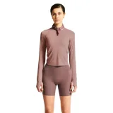 Dámské tréninkové tričko s dlouhým rukávem CRAFT T-Shirt Hypervent Tight Longsleeve - Velikost: M | Barva: fialová · záber 2
