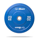 GymBeam Gumový kotouč Bumper 51mm - Barva: biela | Hmotnost: 5 kg · záber 5