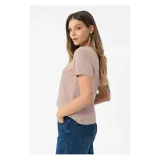 Dámské tričko s krátkým rukávem VOLCANO T-PARSLEY-BEIGE · záber 2