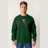 Mikina, Barva Bílá, s Potiskem Skiing Teddy · záber 2