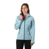 Dámská turistická softshellová bunda s kapucí NORTHFINDER DAMARIS-368skyblue · záber 2
