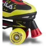 Juniorské dvojřadé kolečkové brusle FILA SKATES JOY BLACK RED LIME · záber 5