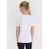 Dívčí tréninkové tričko s krátkým rukávem 4F JUNIOR TSHIRT FNK F1185-10S-WHITE · záber 3