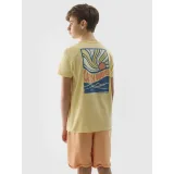 Chlapecké tričko s krátkým rukávem 4F JUNIOR TSHIRT-4FJWSS24TTSHM1136-73S-LIGHT LEMON · záber 3