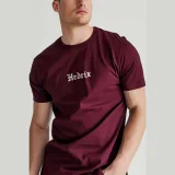 Tričko, Barva Bordó , s Potiskem Hedrix Retro · záber 3