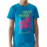 Chlapecké tričko s krátkým rukávem 4F JUNIOR TSHIRT-4FJWSS24TTSHM1137-33S-BLUE · záber 3