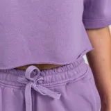 Dámský crop top Iron Aesthetics Heavy-Terry, fialový · záber 4