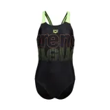Dívčí plavecké jednodílné plavky ARENA SWIMSUIT V BACK GRAPHIC Blue · záber 4