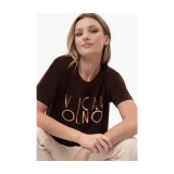 Dámské tričko s krátkým rukávem VOLCANO MADAME-500-BROWN · záber 2
