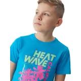 Chlapecké tričko s krátkým rukávem 4F JUNIOR TSHIRT-4FJWSS24TTSHM1137-33S-BLUE · záber 2