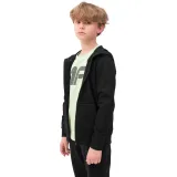 Chlapecká mikina se zipem 4F JUNIOR SWEATSHIRT-4FJWSS24TSWSM0926-20S-DEEP BLACK · záber 3
