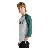 Pánské tričko s krátkým rukávem VANS CLASSIC RAGLAN-WHITE-BISTRO GREEN · záber 1