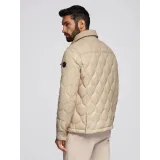 Pánská bunda s kapucí OMBRE Jacket OM-JALP-0215 V-1 beige · záber 4