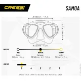 Potápěčská maska CRESSI SAMOA MASK CLEAR BLUE · záber 5