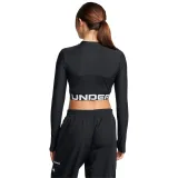 Dámské tréninkové tričko s dlouhým rukávem UNDER ARMOUR HeatGear Rib 1 4 Zip LS-BLK · záber 2