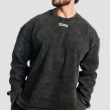 GymBeam Aura Jumper Washed Black - Velikost: S | Barva: čierna | Hmotnost: 0,61 kg | Balení: 28 · záber 3