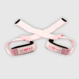 Trhačky s gripem Iron Aesthetics Grip Straps, růžové · záber 3