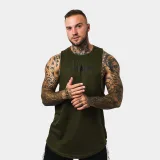 Gym Beam Tílko Cut Off Military Green - Velikost: S | Barva: zelená | Hmotnost: 0,16 kg | Balení: 200 · záber 1