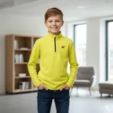 Chlapecká zateplená lyžařská mikina s 1 2 zipem 4F JUNIOR BRUSHED UNDERWEAR U106-4FJWAW25UBRUU106-71S-YELLOW · záber 5