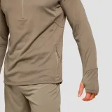 GymBeam Pulse 1/2 Zip Running Sweatshirt Vetiver - Velikost: M | Barva: zelená | Hmotnost: 0,25 kg | Balení: 45 · záber 2