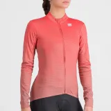 Dámský cyklistický dres s dlouhým rukávem SPORTFUL Rocket w thermal jersey, pompelmo pink · záber 4
