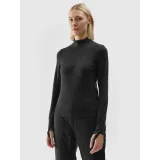 Dámská zateplená lyžařská mikina s 1 2 zipem 4F BRUSHED UNDERWEAR-AW23UBRUF043-20S-DEEP BLACK · záber 2