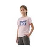 Dívčí tričko s krátkým rukávem 4F JUNIOR TSHIRT F2884-56S-LIGHT PINK · záber 1