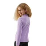 Dívčí lyžařská fleece mikina 4F JUNIOR FLEECE UNDERWEAR-JAW23UFLEF033-52S-LIGHT VIOLET · záber 3